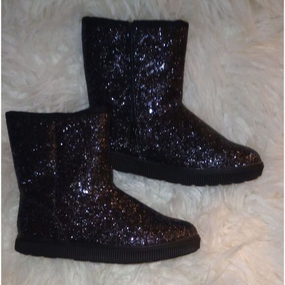 🆕👢Cat & Jack Girl's Holland Boots - Black, Sz 3 - Picture 2 of 6